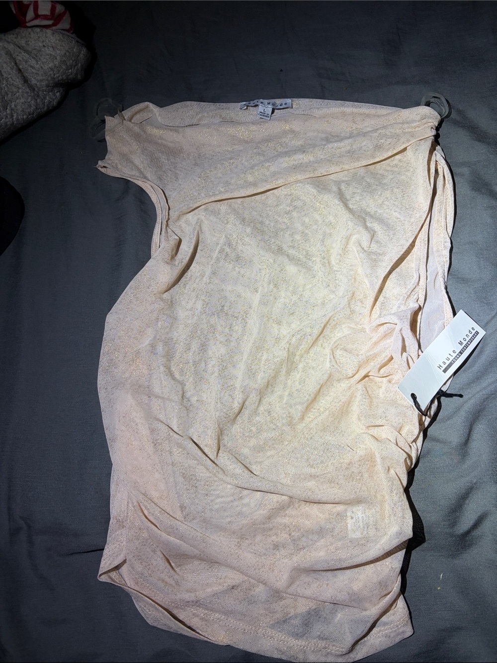Haute Monde Pale Peach Short Sleeve Top